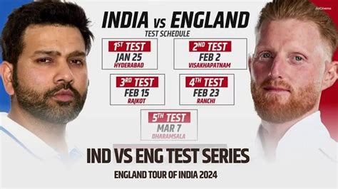 india vs england test series 2024 schedule